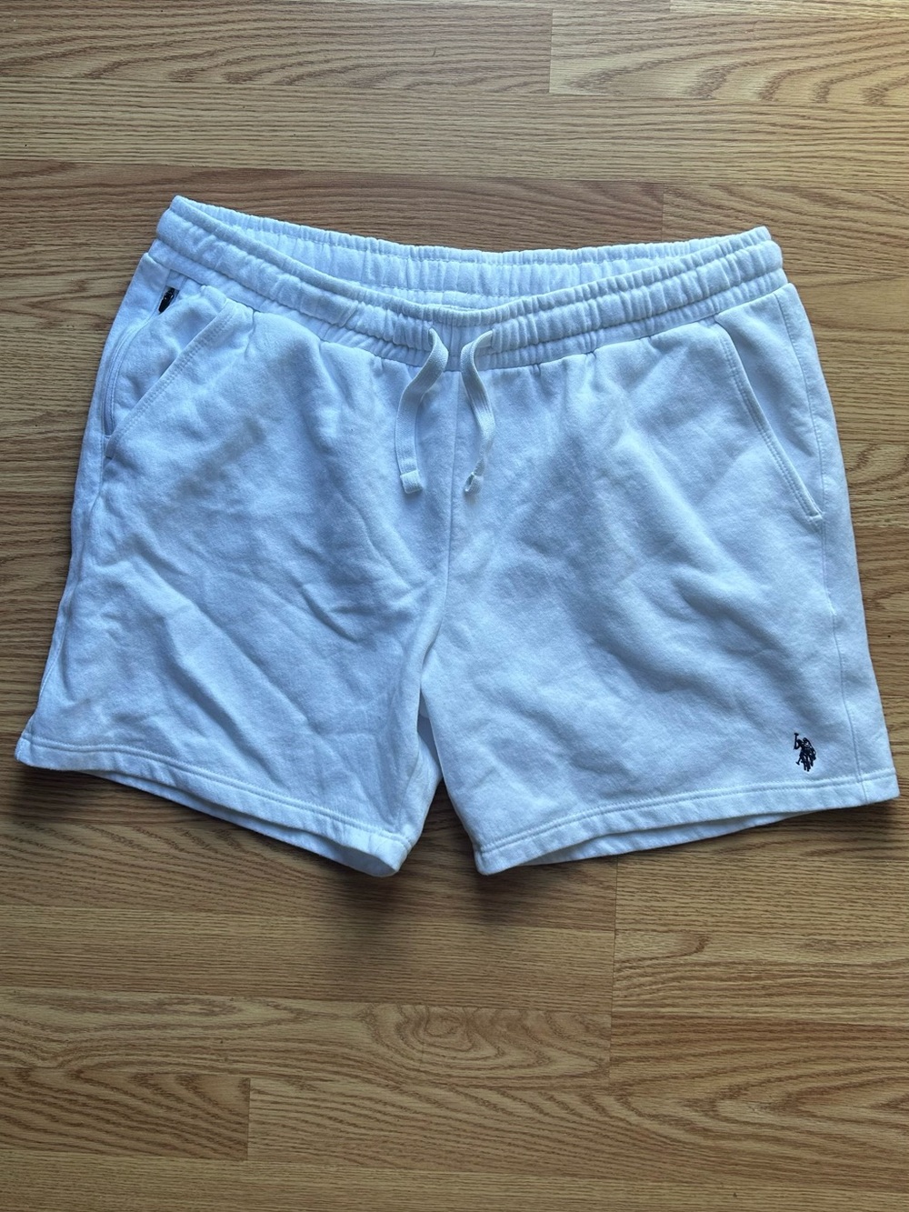 U.S Polo Assn. White Drawstring Lounge Shorts 2XL